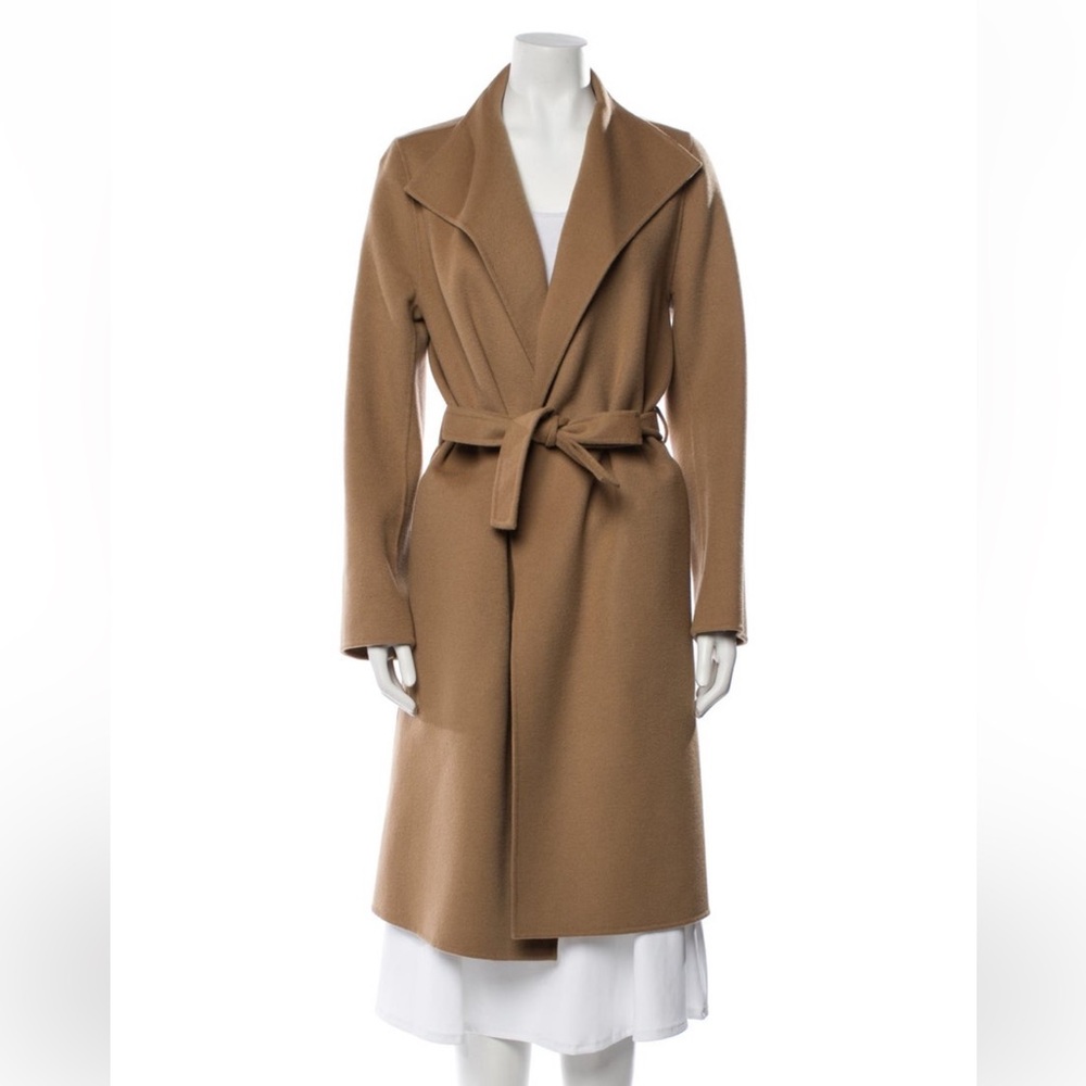 Joseph Wool/Cashmere blend Camel/Tan Belted Trench Coat - XS